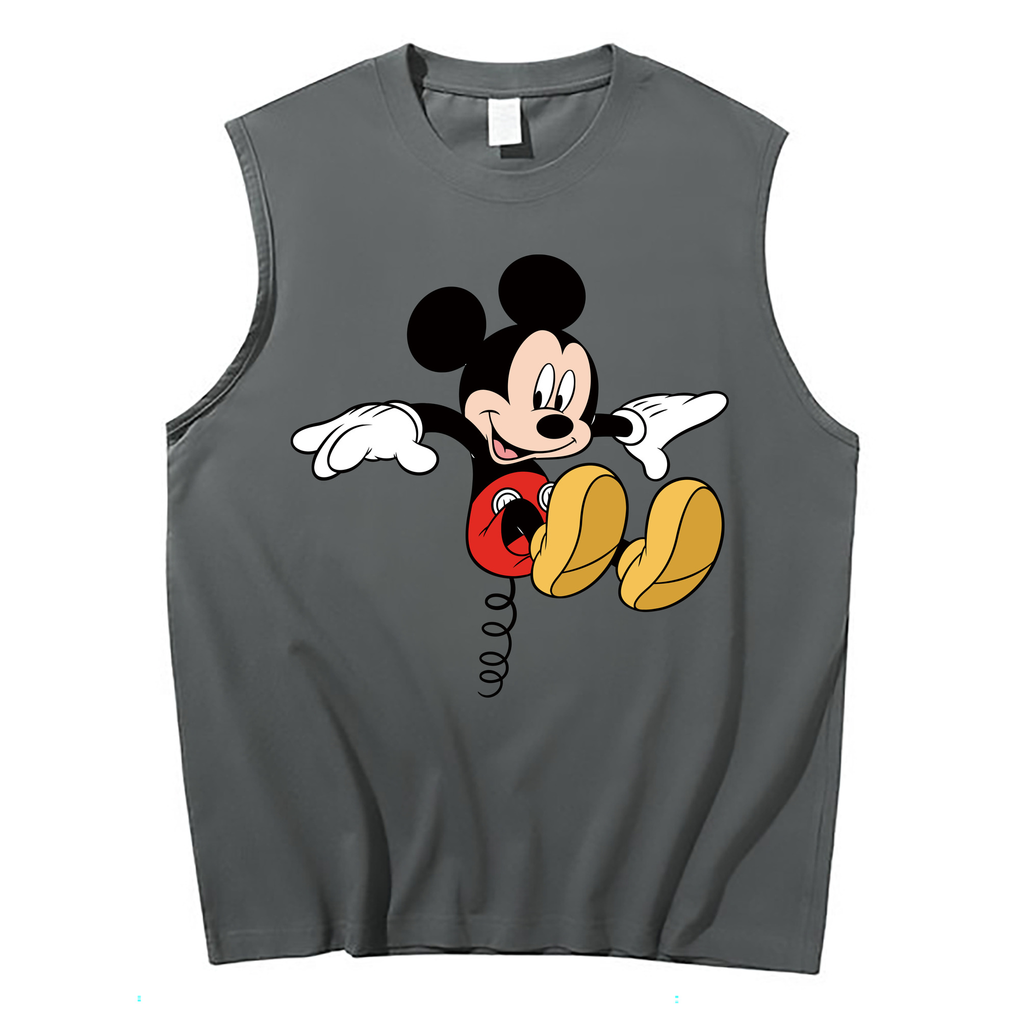 ミッキーマウス Mickey Mouse コットン100％タンクトップ（フロントプリント）